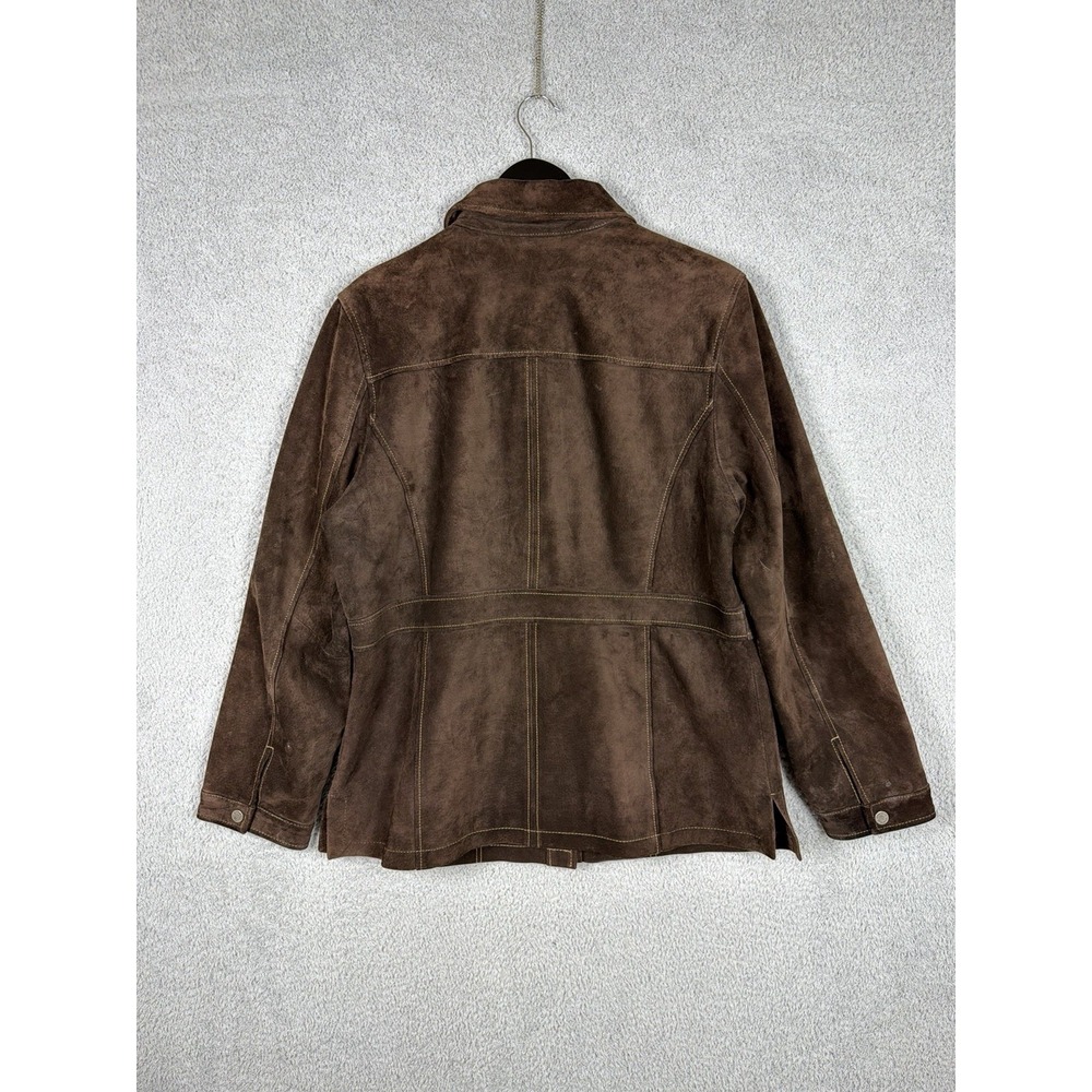 Bernardo Jacket Womens Size L Leather Suede Full Zip Brown Nordstrom - Picture 14 of 16